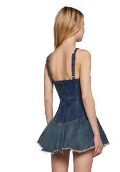 Current Mood Dresses|Mini Dresses*Little Miss Attitude Mini Dress - Blue