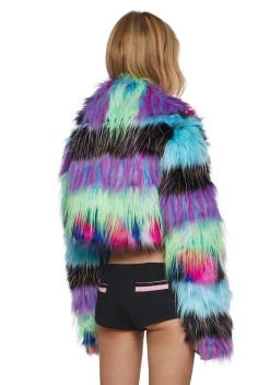 Club Exx Outerwear|Plus*Little Monster Faux Fur Jacket