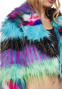 Club Exx Outerwear|Plus*Little Monster Faux Fur Jacket