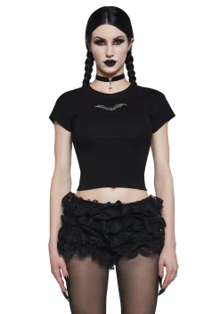 Widow Tops|Plus*Lost In The Dark Baby Tee