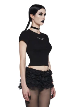 Widow Tops|Plus*Lost In The Dark Baby Tee