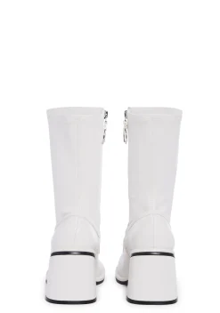 Sugar Thrillz Boots|Platforms*Love So Deep Loafer Boots - White