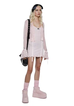 Sugar Thrillz Tops|Plus*Lovely Day Sheer Cardigan