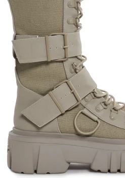 Club Exx Boots*Low Traitor Knee High Boots - Light Gray