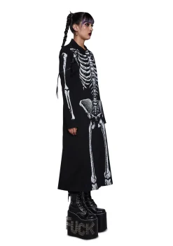 Trickz N' Treatz Outerwear*Lurking Horror Skeleton Trench Coat