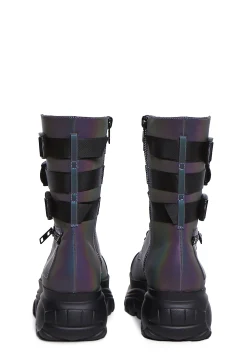 Poster Grl Boots*Mad Hustle Pocket Combat Boots - Reflective
