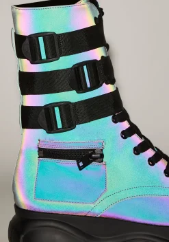 Poster Grl Boots*Mad Hustle Pocket Combat Boots - Reflective