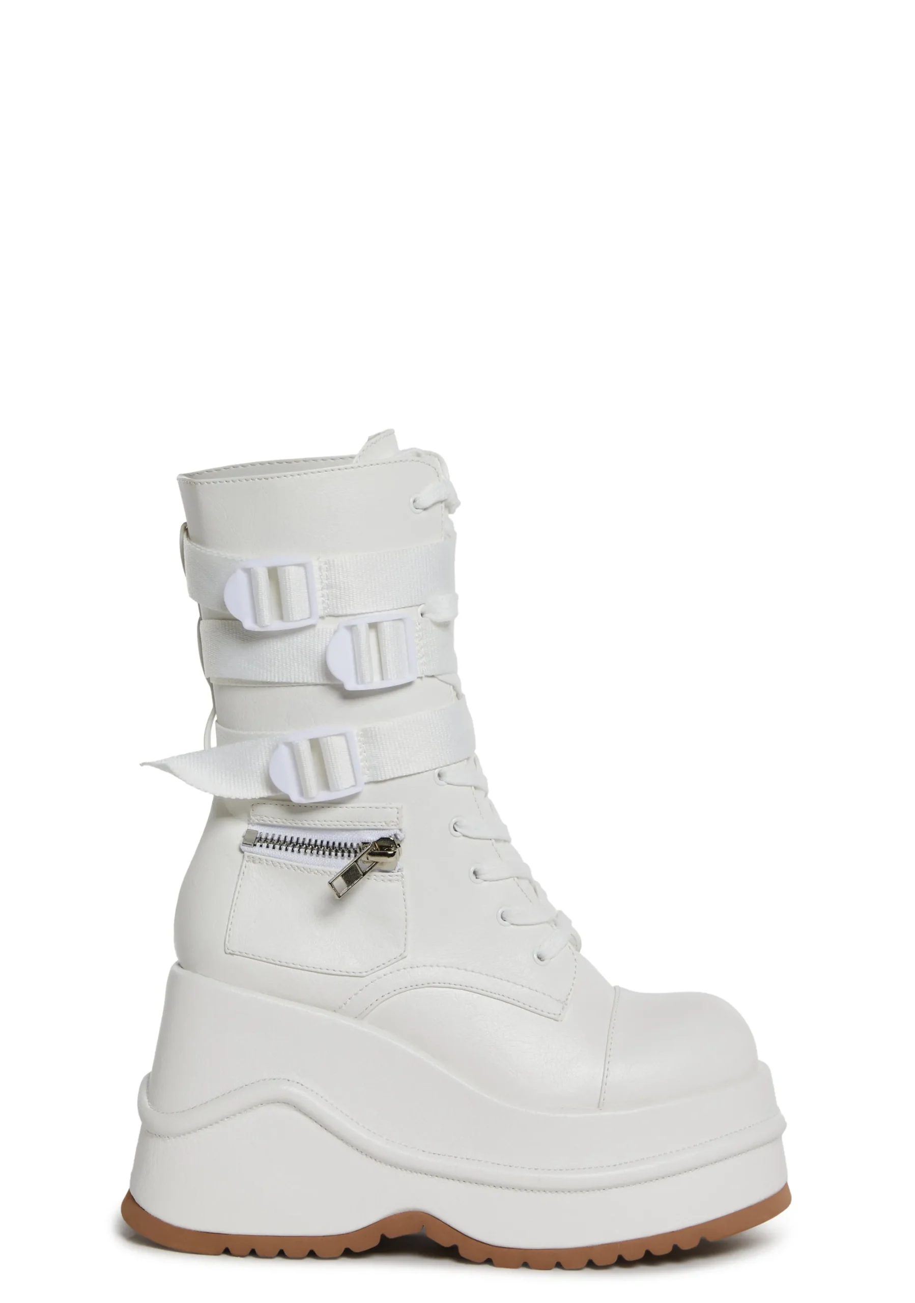 Current Mood Boots|Platforms*Mad Hustle Wedge Platform Boots - White