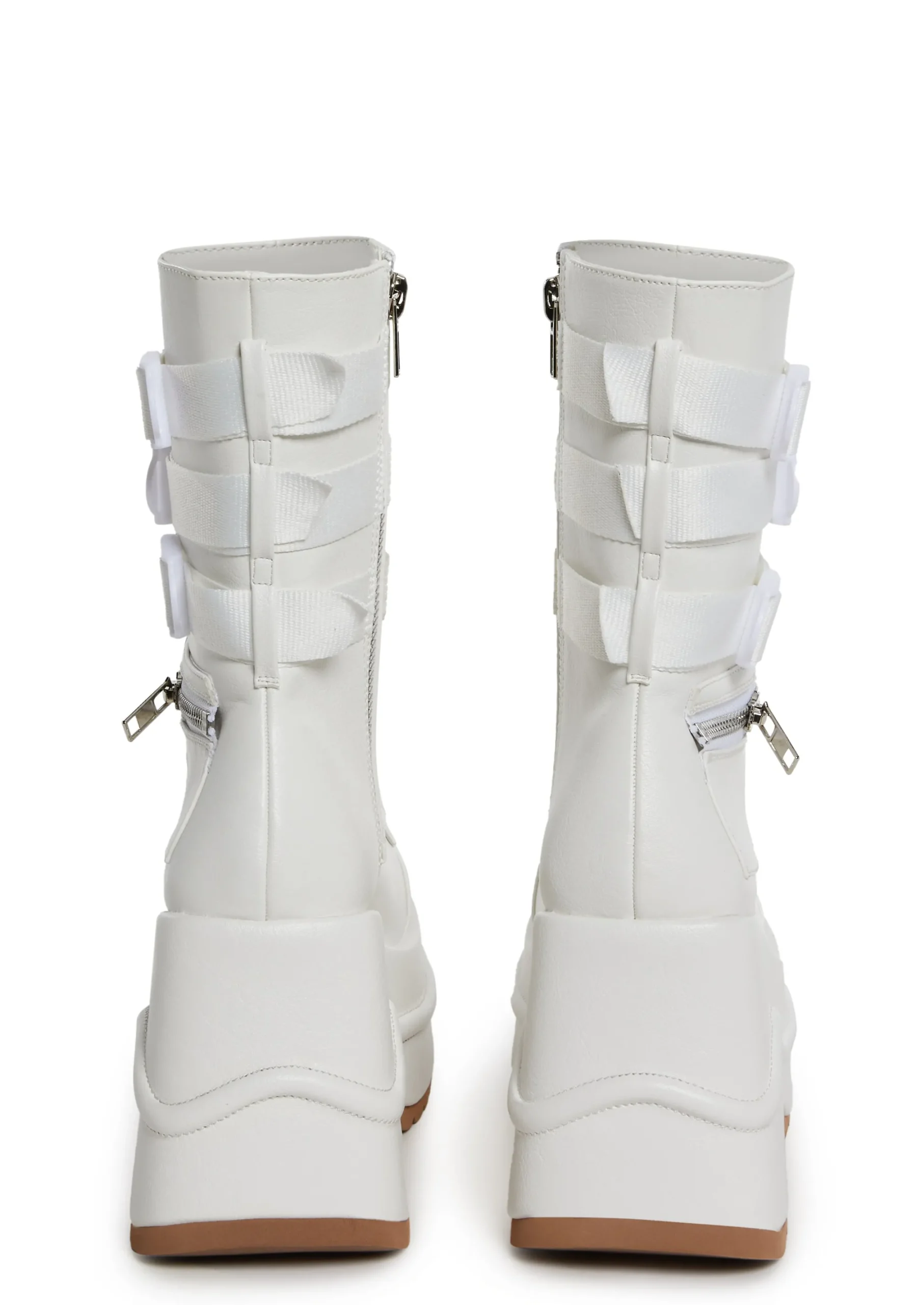 Current Mood Boots|Platforms*Mad Hustle Wedge Platform Boots - White