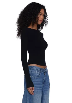 X_HONEY MANGO Tops*Made Me Realize Sweater Top-Black