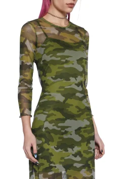 dELiA*s by Dolls Kill Dresses*Majorly In Love Camo Mesh Maxi Dress