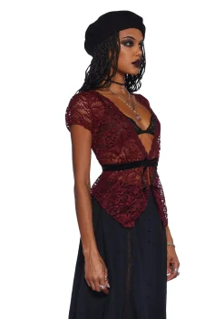 Widow Tops*Make Them See Lace Top
