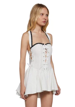 New Pink Dresses*Making Headlines Halter Dress - White
