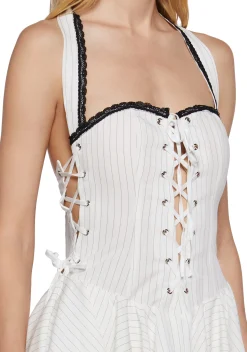 New Pink Dresses*Making Headlines Halter Dress - White