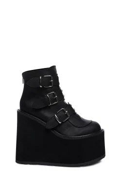 Demonia Boots|Platforms*Matte Low Trinity Boots