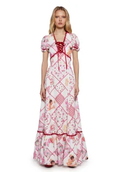 Dolls Kill | Care Bears x Strawberry Shortcake Dresses*Meadow Mornings Quilt Maxi Dress