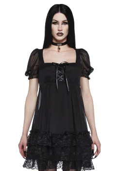 Widow Dresses|Plus*Melancholy Sweetness Babydoll Dress