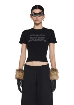 Namilia Scarves & Gloves*Midnight Faux Fur Gloves