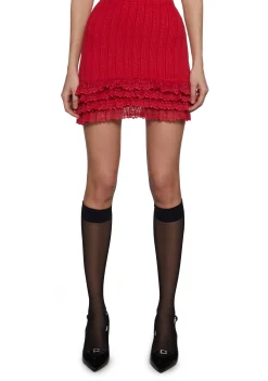 Sugar Thrillz Tops*Mistletoe Moves Cardigan Set- Red