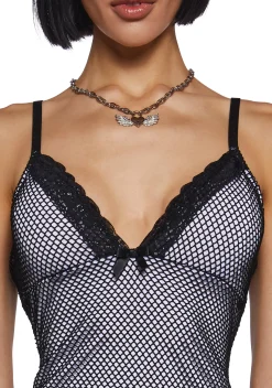 Widow Dresses|Mini Dresses*Misty Shed Ur Skin Fishnet Mini Dress