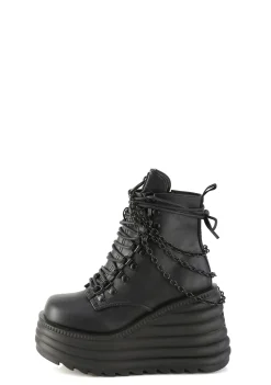 Demonia Boots|Platforms*Morte-65 Ankle Wedge Boots