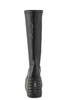 Demonia Boots|Platforms*Morte-300 Platform Stretch Knee High Boots