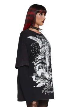 Widow Tops|Plus*Mourning Angels Long Sleeve Top