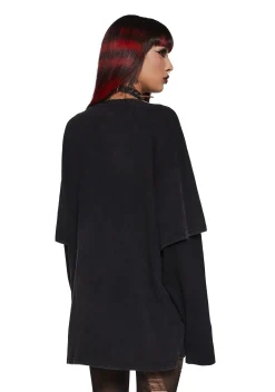 Widow Tops|Plus*Mourning Angels Long Sleeve Top