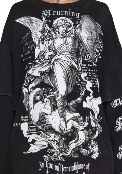 Widow Tops|Plus*Mourning Angels Long Sleeve Top