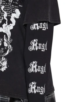 Widow Tops|Plus*Mourning Angels Long Sleeve Top