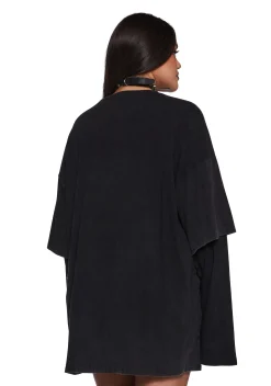 Widow Tops|Plus*Mourning Angels Long Sleeve Top