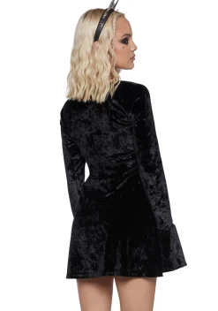 The Grave Girls Dresses*Mourning The Light Velvet Dress - White