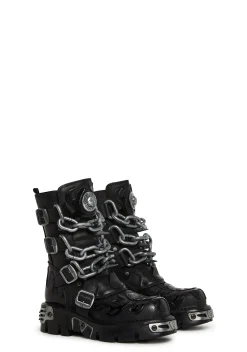 New Rock Boots*M-727-S5 Chain Reactor Combat Boots