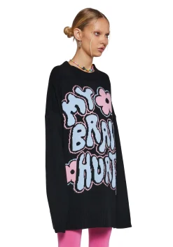 dELiA*s by Dolls Kill Tops|Plus*My Brain Hurts Intarsia Sweater