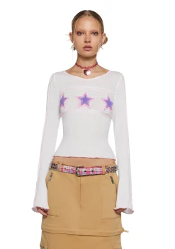 dELiA*s by Dolls Kill Tops|Plus*My Lucky Star Thermal Long Sleeve Top