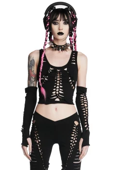 Widow Tops*My Own Worst Enemy Top And Gloves Set