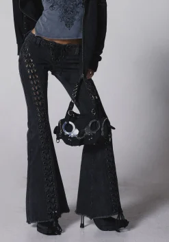 Generation Kiss Bottoms*Natasha Belt Flare Jeans