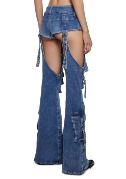 Generation Kiss Bottoms*Natasha Belt Flare Jeans