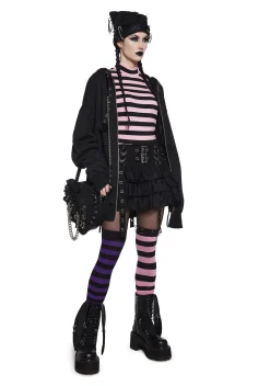 The Grave Girls Tops|Plus*Never Meant To Be Mock Neck Top - Pink