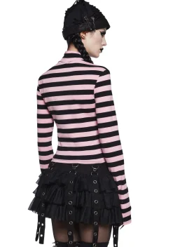 The Grave Girls Tops|Plus*Never Meant To Be Mock Neck Top - Pink