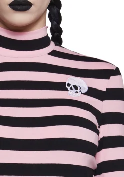 The Grave Girls Tops|Plus*Never Meant To Be Mock Neck Top - Pink