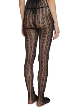 x_Leg Avenue Socks & Tights*Next Level Sweetheart Lace Tights - Black
