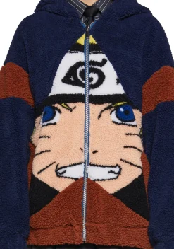 Dolls Kill x NARUTO SHIPPUDEN Outerwear|Plus*Ninja Hero Hooded Sherpa Jacket