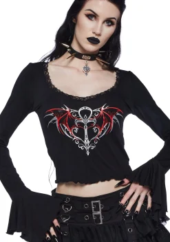 Widow Tops*No Reflection Long Sleeve Top