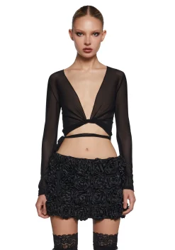 Current Mood Tops|Plus*Noir Dirty Rich Wrap Top