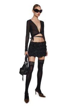 Current Mood Tops|Plus*Noir Dirty Rich Wrap Top