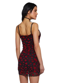 Sugar Thrillz Dresses*Noir Rise And Fall Mesh Dress