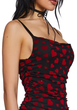 Sugar Thrillz Dresses*Noir Rise And Fall Mesh Dress
