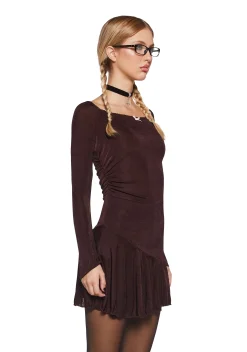 x_Bear Dance Dresses|Mini Dresses*Nonchalant Energy Mini Dress - Brown