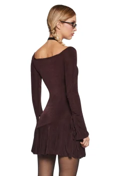x_Bear Dance Dresses|Mini Dresses*Nonchalant Energy Mini Dress - Brown